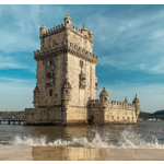 The Belém Tower is a historic tower located in the city of Lisbon, Portugal. It was built in the 16th century as a fortification to defend the entrance to the port of Lisbon on the Tagus River. The tower is an example of the Manueline architectural style, with decorative elements including carvings and stone details, representing the Age of Portuguese Discoveries. The Belém Tower is one of Lisbon