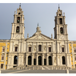 The National Palace of Mafra is a baroque palace located in Mafra, Portugal, built during the reign of João V in the 18th century. It comprises a convent, basilica, library, pharmacy and richly decorated rooms. The basilica and library are especially impressive, and the palace is a popular tourist attraction and UNESCO World Heritage Site.